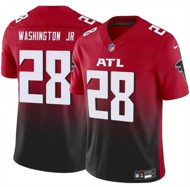 Men & Women & Youth Atlanta Falcons #28 Carlos Washington Jr Red Black 2024 F.U.S.E Vapor Untouchable Limited Football Stitched Jersey